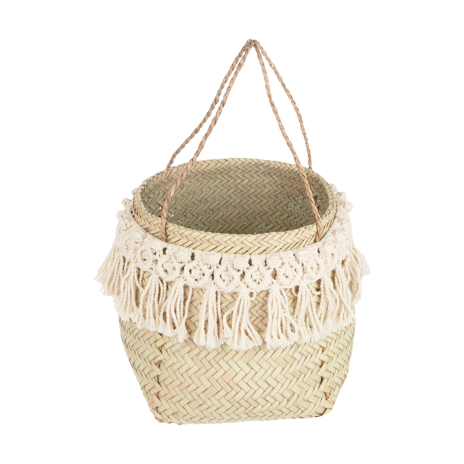 سبد حصیری طرح strawberry